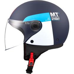 MT Helmets STREET INBOARD C7 matná modro-biela otvorená prilba