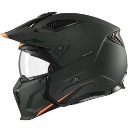 MT Helmets Streetfighter SV S Solid A6 matná zelená otvorená prilba s maskou