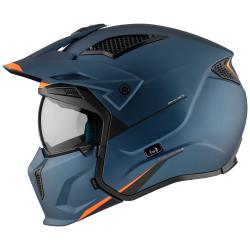 MT Helmets Streetfighter SV S Solid A7 matná modrá otvorená prilba s maskou + zľava 12 € na príslušenstvo
