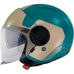 MT Helmets Viale SV S Beta E7 béžovo-tyrkysová otvorená prilba