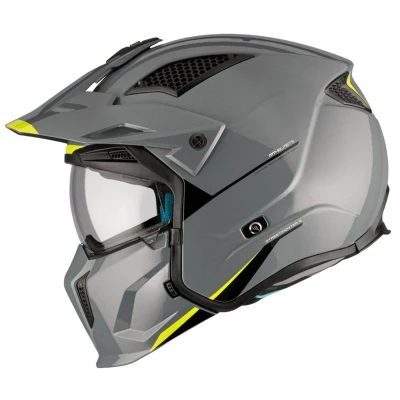 MT Helmets Streetfighter SV S Solid A1 šedá lesklá otevřená přilba s maskou + sleva 200,- na příslušenství MT Helmets Streetfighter SV S Solid A1 šedá lesklá otevřená přilba s maskou + sleva 200,- na příslušenství