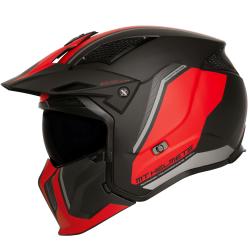 MT Helmets Streetfighter SV S TWIN C5 čierno-červená otvorená prilba s maskou + zľava 12 € na príslušenstvo