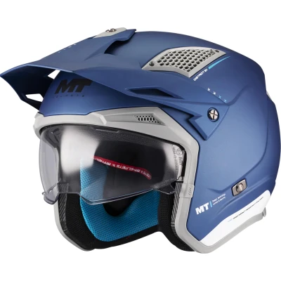 MT Helmets District SV S Soul C7 matná modro-šedá otevřená trialová helma na motorku