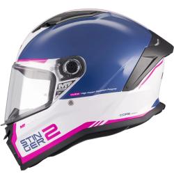MT Helmets Stinger 2 Core A8 modro-bielo-ružová integrálna prilba
