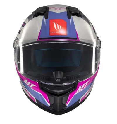 MT Helmets Stinger 2 Tron šedo-fialovo-růžová Iintegrální helma