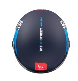MT Helmets STREET INBOARD C7 matná modro-bílá otevřená helma