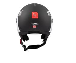 MT Helmets STREET INBOARD D2 matná černo-bílá otevřená helma