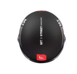 MT Helmets STREET INBOARD D2 matná černo-bílá otevřená helma
