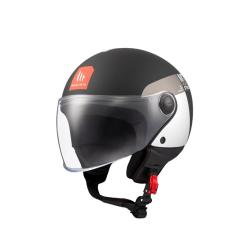MT Helmets STREET INBOARD D2 matná černo-bílá otevřená helma