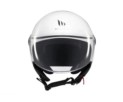 MT Helmets Street S lesklá bílá otevřená přilba