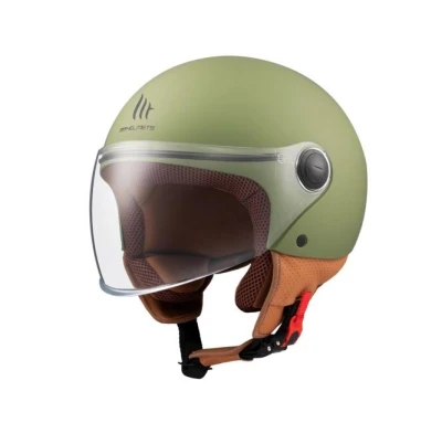 MT Helmets Street matná zelená otevřená helma