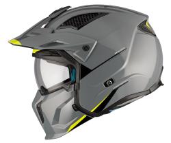MT Helmets Streetfighter SV S Solid A1 šedá lesklá otevřená přilba s maskou + sleva 200,- na příslušenství