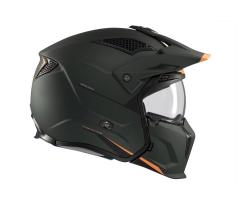 MT Helmets Streetfighter SV S Solid A6 matná zelená otevřená helma s maskou