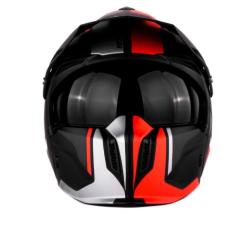 MT Helmets Streetfighter SV S TWIN C5 černo-červená otevřená přilba s maskou + sleva 300,- na příslušenství