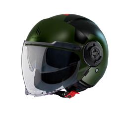 MT Helmets Viale SV S Beta A6 černo-zelená otevřená přilba