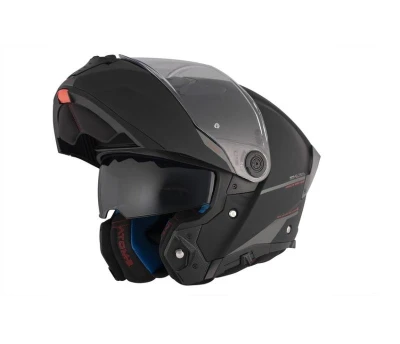 MT Helmets Vyklápěcí helma ATOM 2 SV SOLID A1 černá matná + sleva 400,- na příslušenství