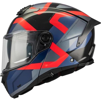 MT Helmets Atom 2 SV Dexter B15 modro-černo-červená výklopná helma + sleva 400,- na příslušenství MT Helmets Atom 2 SV Dexter B15 modro-černo-červená výklopná helma + sleva 400,- na příslušenství