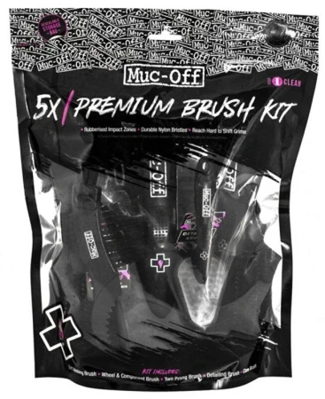 Muc-off 5 Brush Set černá sada kartáčů na čištění kol