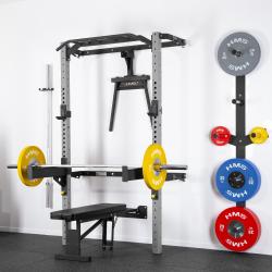 HMS KLT21 šedý Multifunkční posilovací stojan - Power Rack