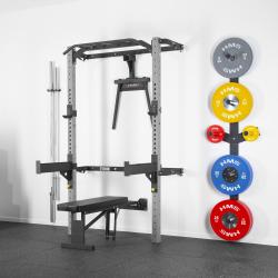 HMS KLT21 šedý Multifunkční posilovací stojan - Power Rack