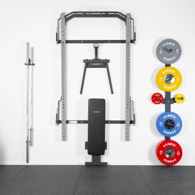 HMS KLT21 šedý Multifunkční posilovací stojan - Power Rack