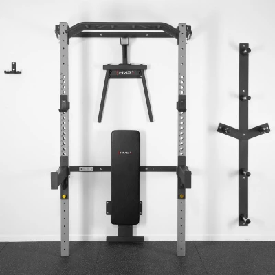 HMS KLT21 šedý Multifunkční posilovací stojan - Power Rack
