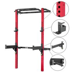 HMS KLT22 červený Multifunkční posilovací stojan - Power Rack