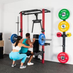 HMS KLT22 červený Multifunkční posilovací stojan - Power Rack