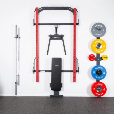 HMS KLT22 červený Multifunkční posilovací stojan - Power Rack