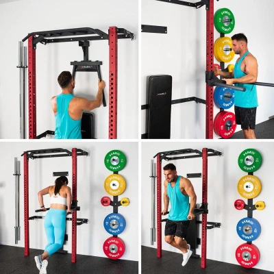 HMS KLT22 červený Multifunkční posilovací stojan - Power Rack