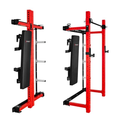 HMS KLT34 červený Multifunkční skládací posilovací stojan - Power Rack