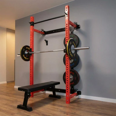 HMS KLT34 červený Multifunkční skládací posilovací stojan - Power Rack