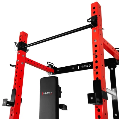 HMS KLT34 červený Multifunkční skládací posilovací stojan - Power Rack