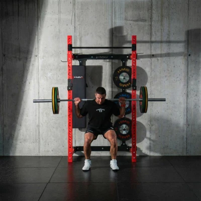 HMS KLT34 červený Multifunkční skládací posilovací stojan - Power Rack