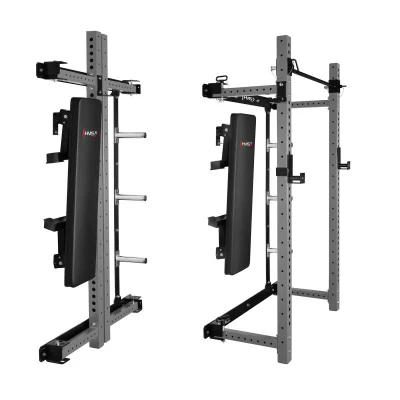 HMS KLT34 šedý Multifunkční skládací posilovací stojan - Power Rack