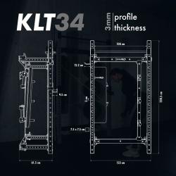 HMS KLT34 šedý Multifunkční skládací posilovací stojan - Power Rack