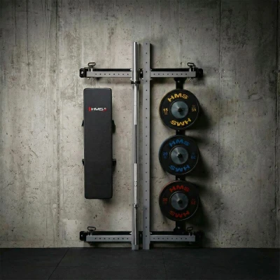 HMS KLT34 šedý Multifunkční skládací posilovací stojan - Power Rack