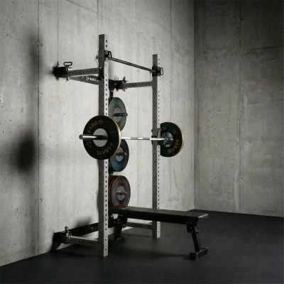 HMS KLT34 šedý Multifunkční skládací posilovací stojan - Power Rack