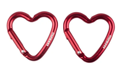 Munkees Heart Mini - 2 kusy červená karabina