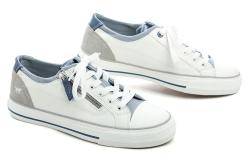 Mustang 1272-310-188 biele dámske nadmerné poltopánky