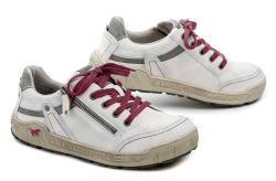 Mustang 1290-302-203 biele dámske poltopánky