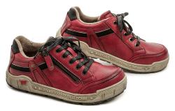 Mustang 1290-302-5 červené dámske poltopánky