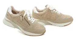 Mustang 1358-316-4 béžové dámské polobotky na klínku