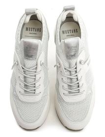 Mustang 1358-321-1 bílé dámské polobotky na klínku