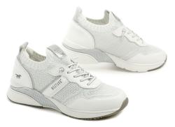 Mustang 1358-321-1 bílé dámské polobotky na klínku