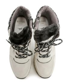 Mustang 1364-503-203 biela dámska zimná obuv