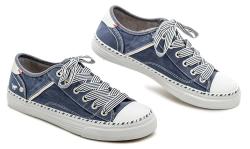 Mustang 1376-303-841 modro bílé dámské nadměrné tenisky