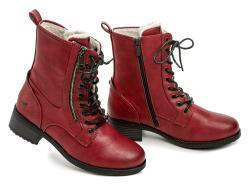 Mustang 1402-601-5 červená dámská zimní obuv