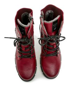 Mustang 1443-502-5 červená dámská zimní obuv