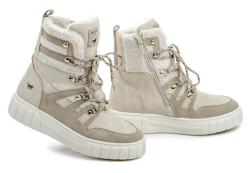 Mustang 1446-603-4 béžové dámská zimní obuv
